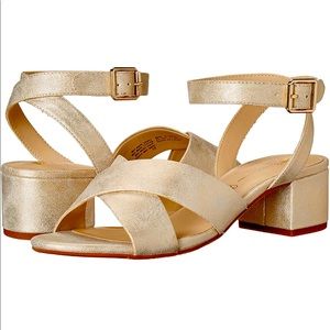 BC Footwear Smell The Roses Sandal Gold Distressed